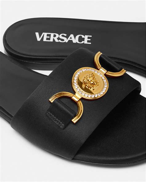 versace medusa sandals replica|medusa '95 satin flat sandals.